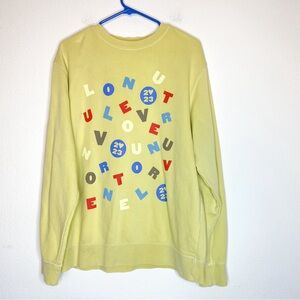 Harry Styles Official Merch Love on Tour 2023 Lime Green Crewneck Sweatshirt